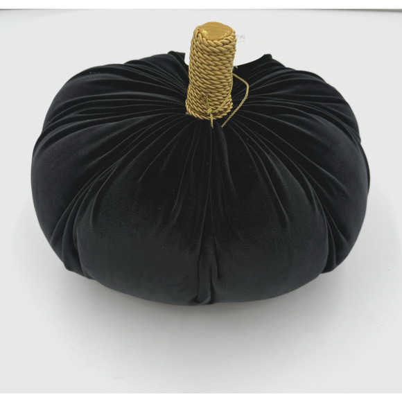 Threshold Pumpkin Shaped Velvet Decorative Fall Halloween Throw Pillow 12"X9" - Picture 2 of 9